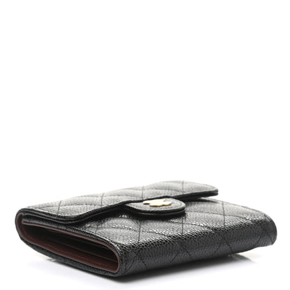 Chanel Caviar Quilted Compact Flap Wallet Black 4 of 8