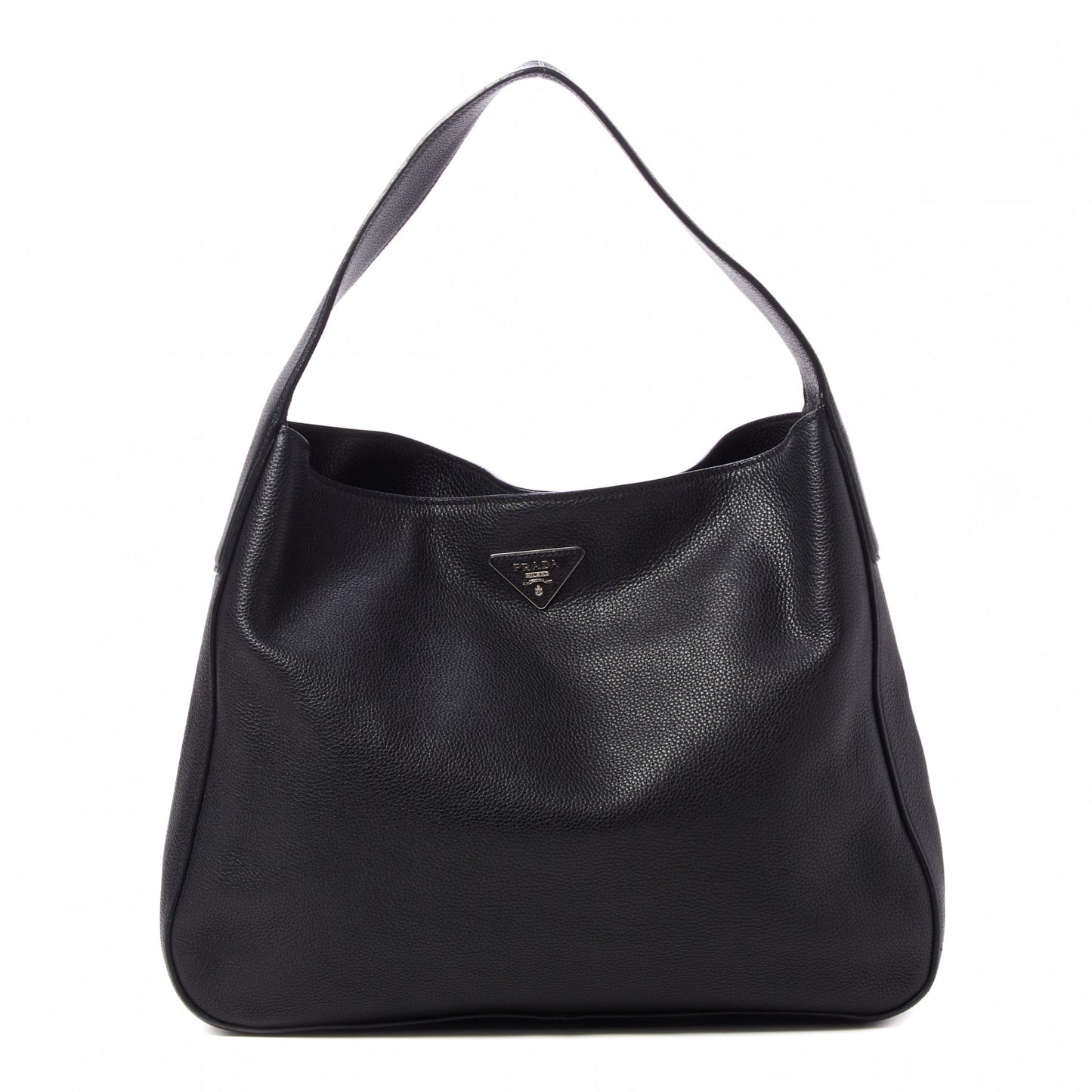 Vitello Daino Shoulder Bag Black