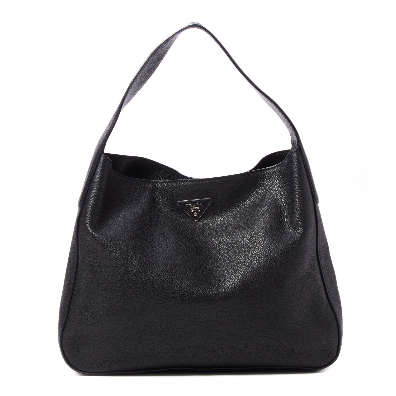 Prada Vitello Daino Shoulder Bag Black 1 of 9