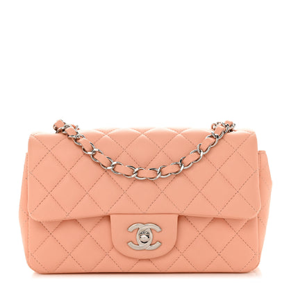 Chanel Lambskin Quilted Mini Rectangular Flap Light Pink 1 of 10
