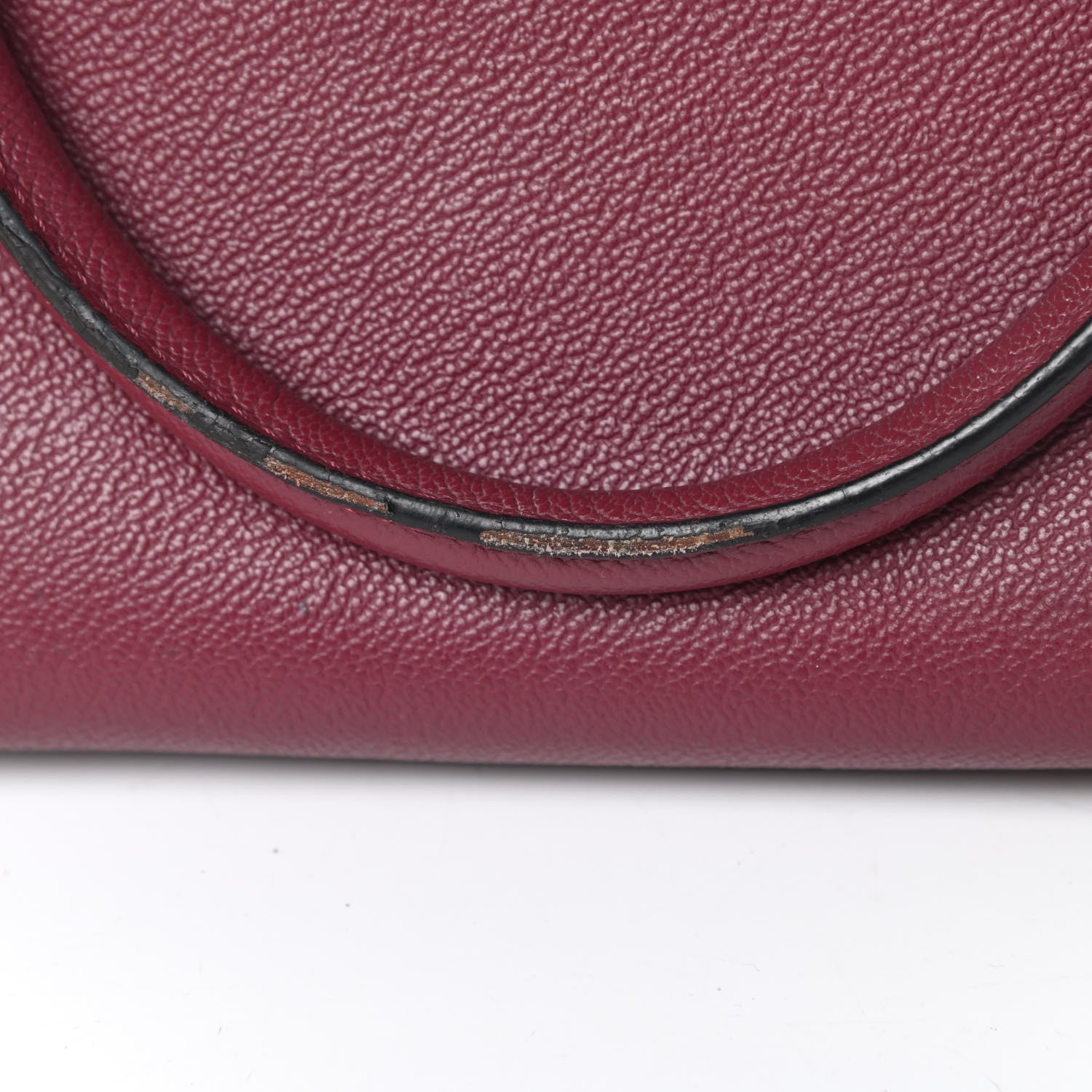 Burberry Soft Grain Calfskin Small Buckle Tote Dark Plum 18 of 22