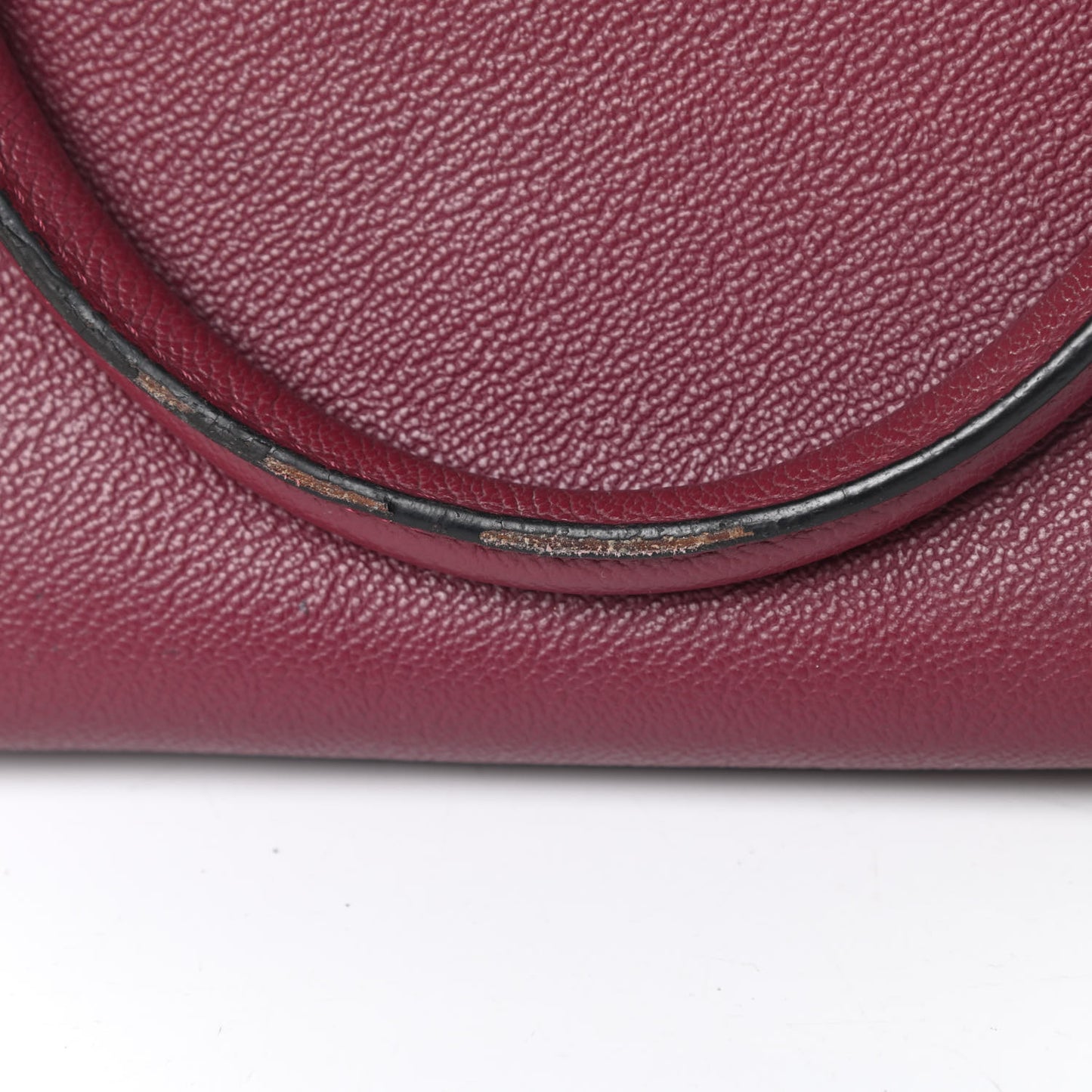 Soft Grain Calfskin Small Buckle Tote Dark Plum