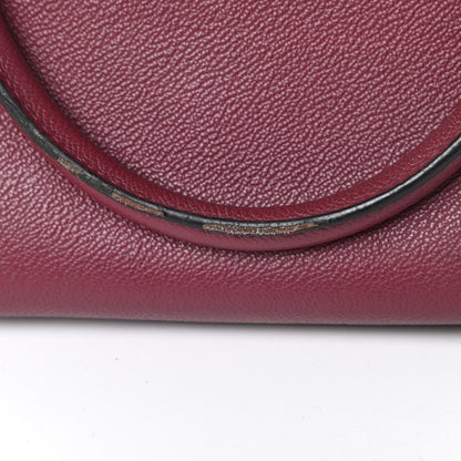 Burberry Soft Grain Calfskin Small Buckle Tote Dark Plum 29 of 33