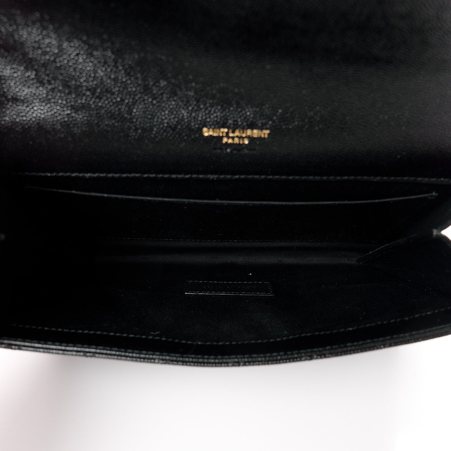 Grain De Poudre Textured Mixed Matelasse Triquilt Monogram Clutch Black