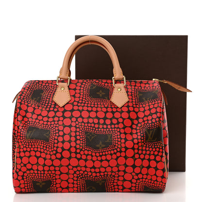 Louis Vuitton Monogram Kusama Town Speedy 30 Red 13 of 13