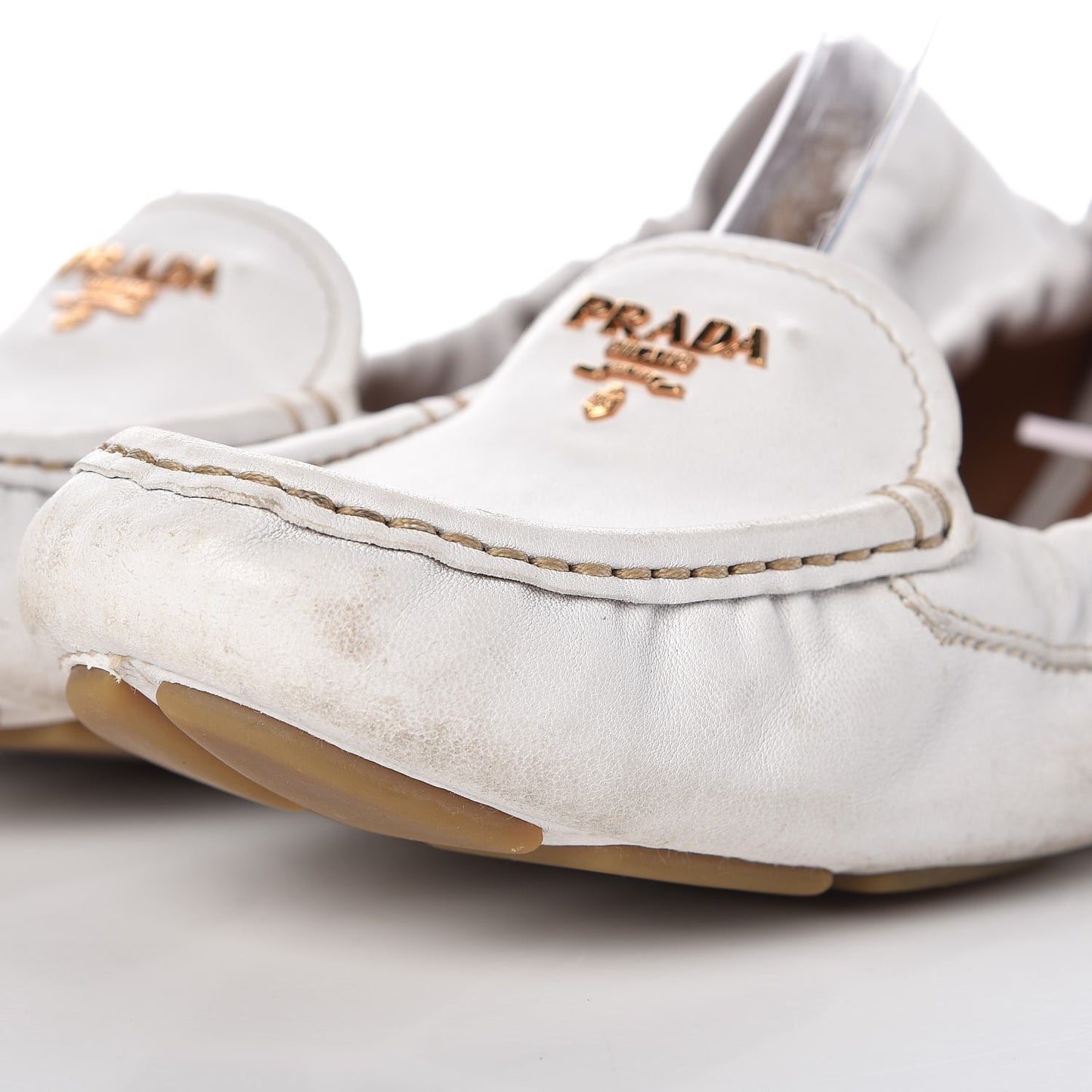 Vitello Daino Logo Loafers 40 Talco