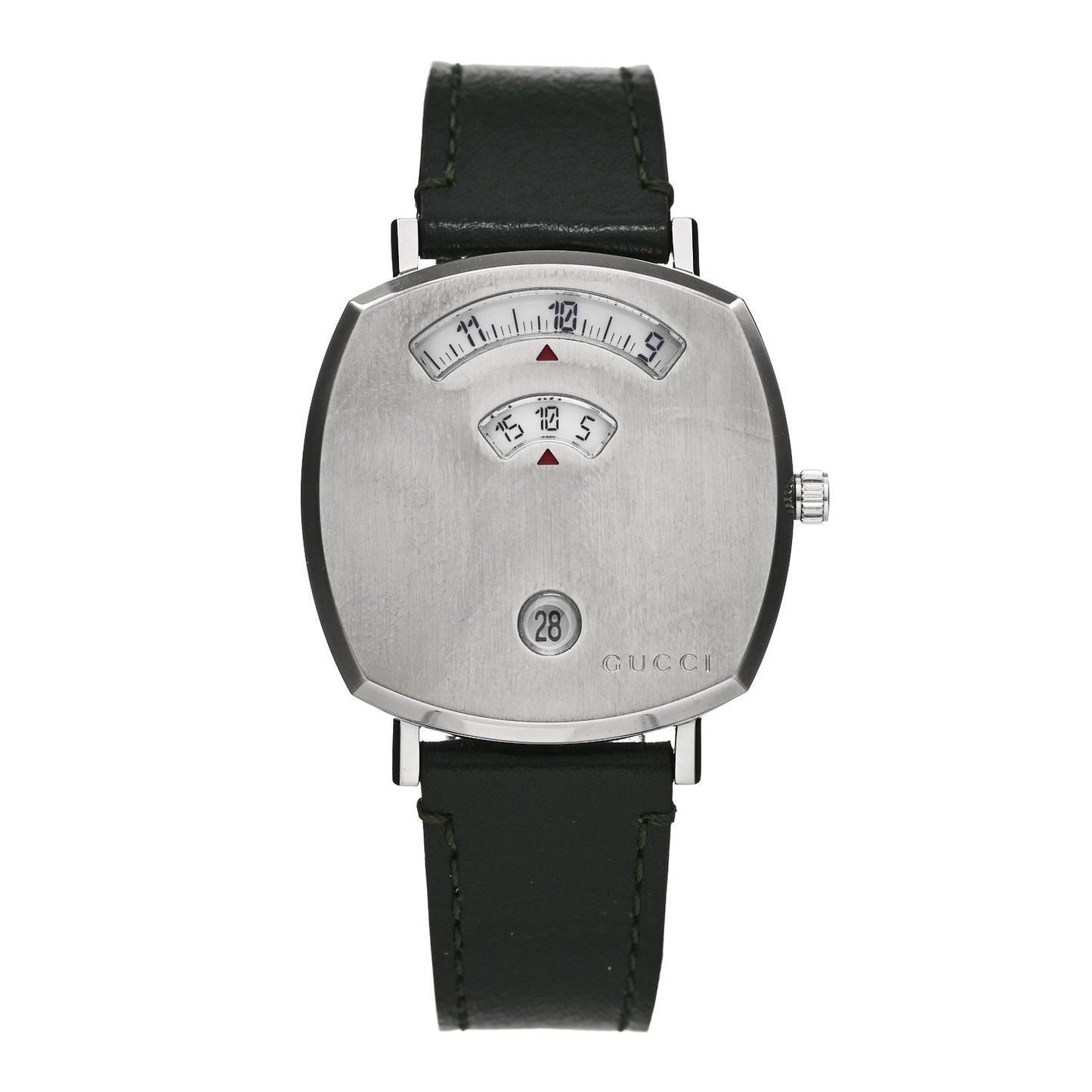 Stainless Steel Calfskin 35mm Grip Quartz Watch Green