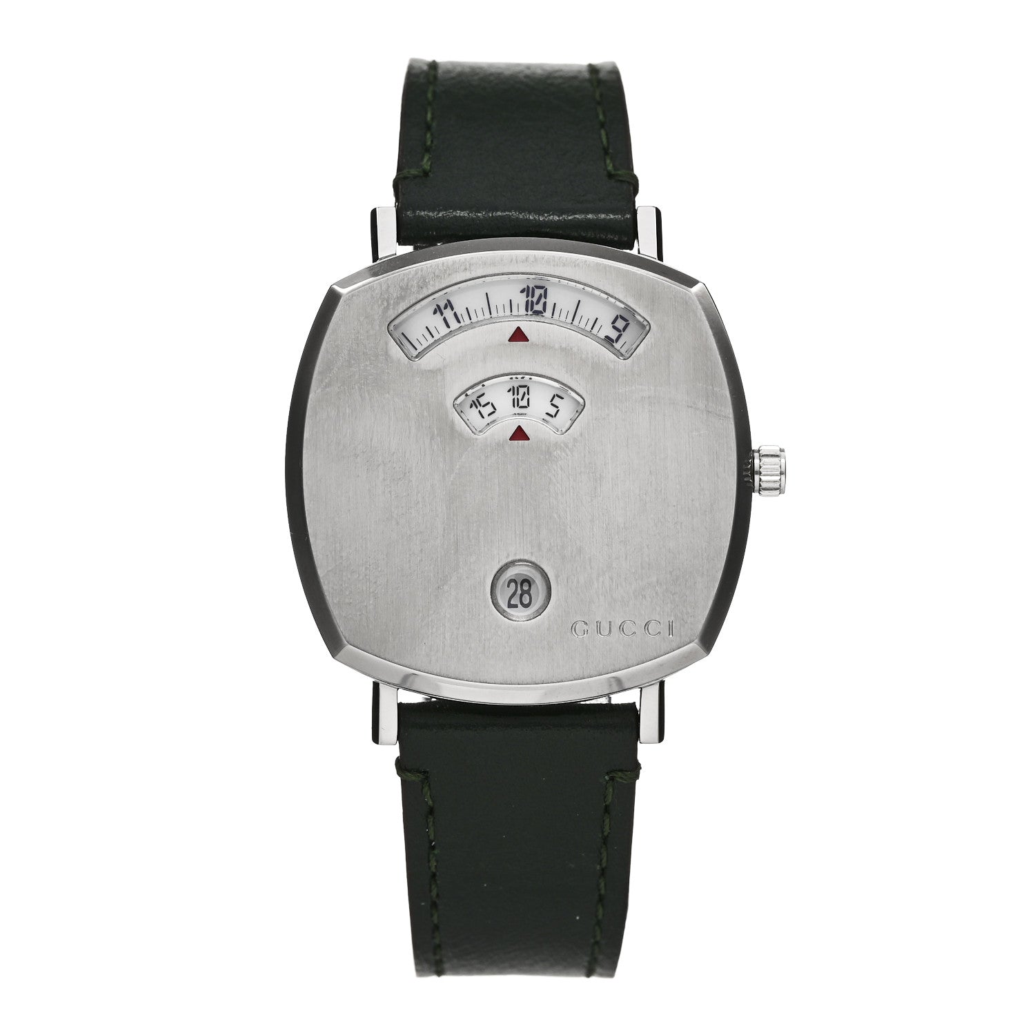 Gucci Stainless Steel Calfskin 35mm Grip Quartz Watch Green 1 of 4