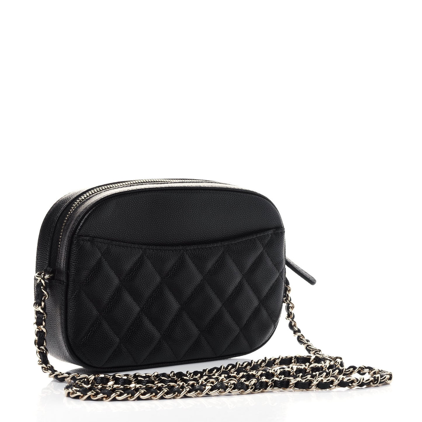 Caviar Quilted Vanity With Chain Black