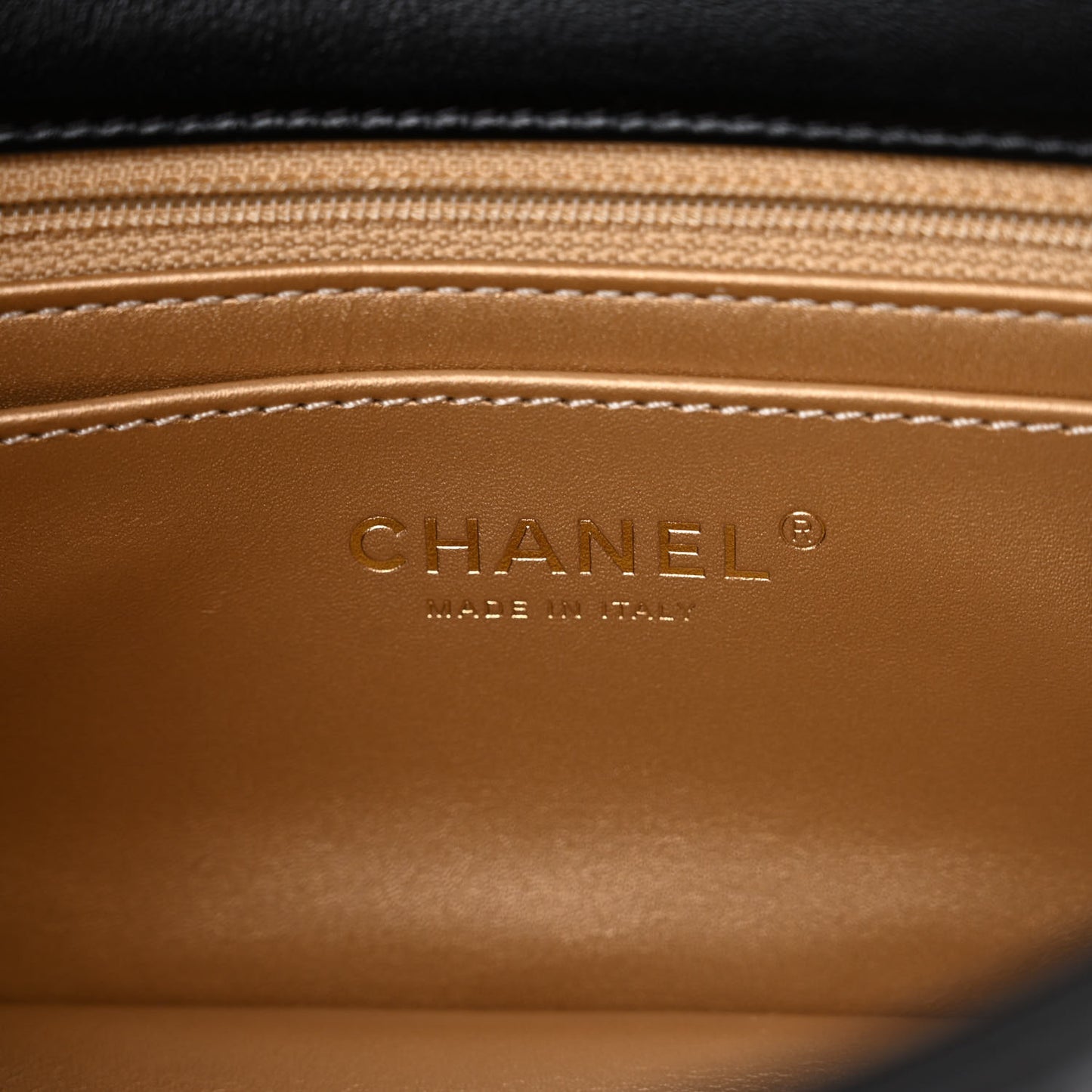 Lambskin Quilted Mini Rectangular Pearl Crush Flap Black