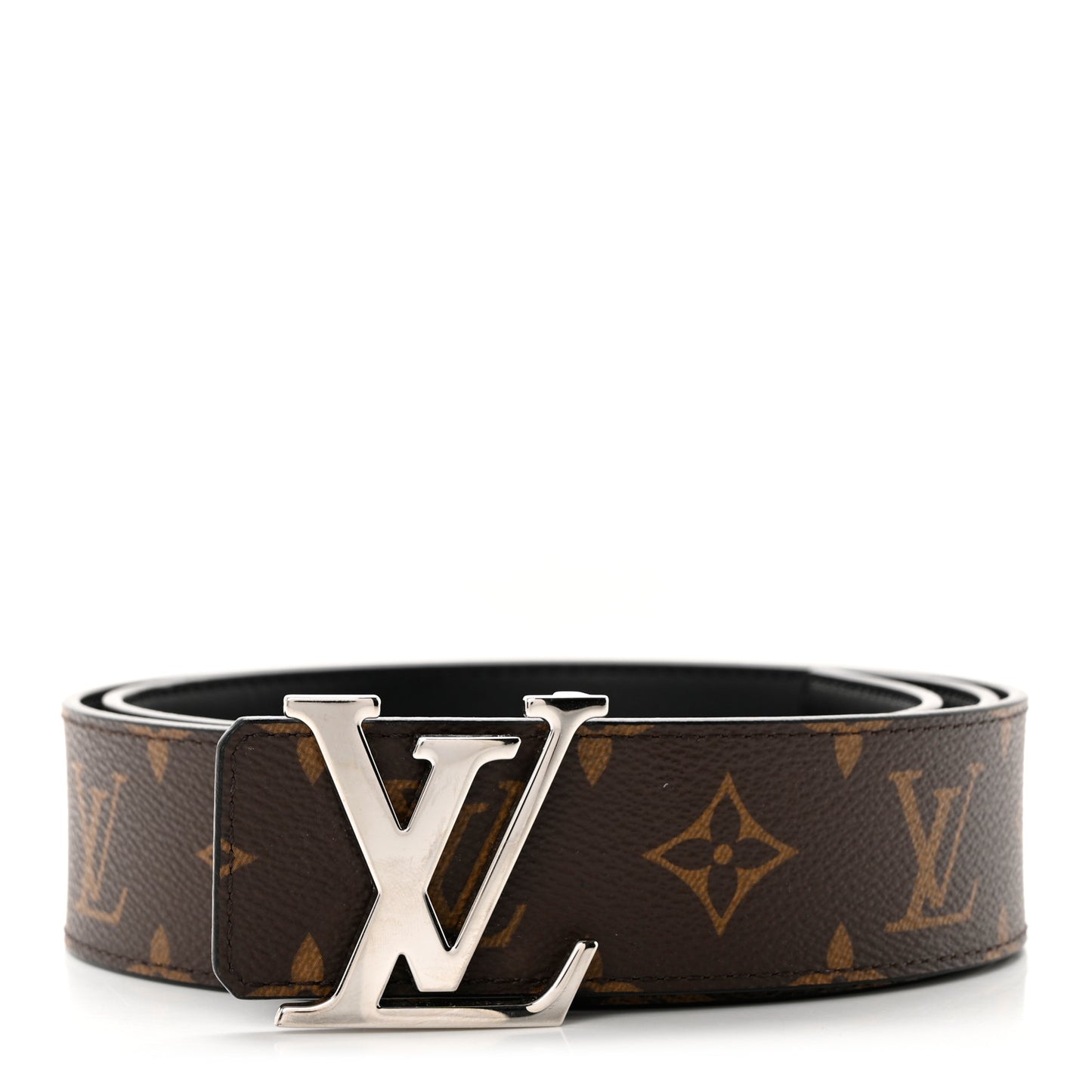 Calfskin Monogram 40mm LV Initiales Reversible Belt 95 38 Black