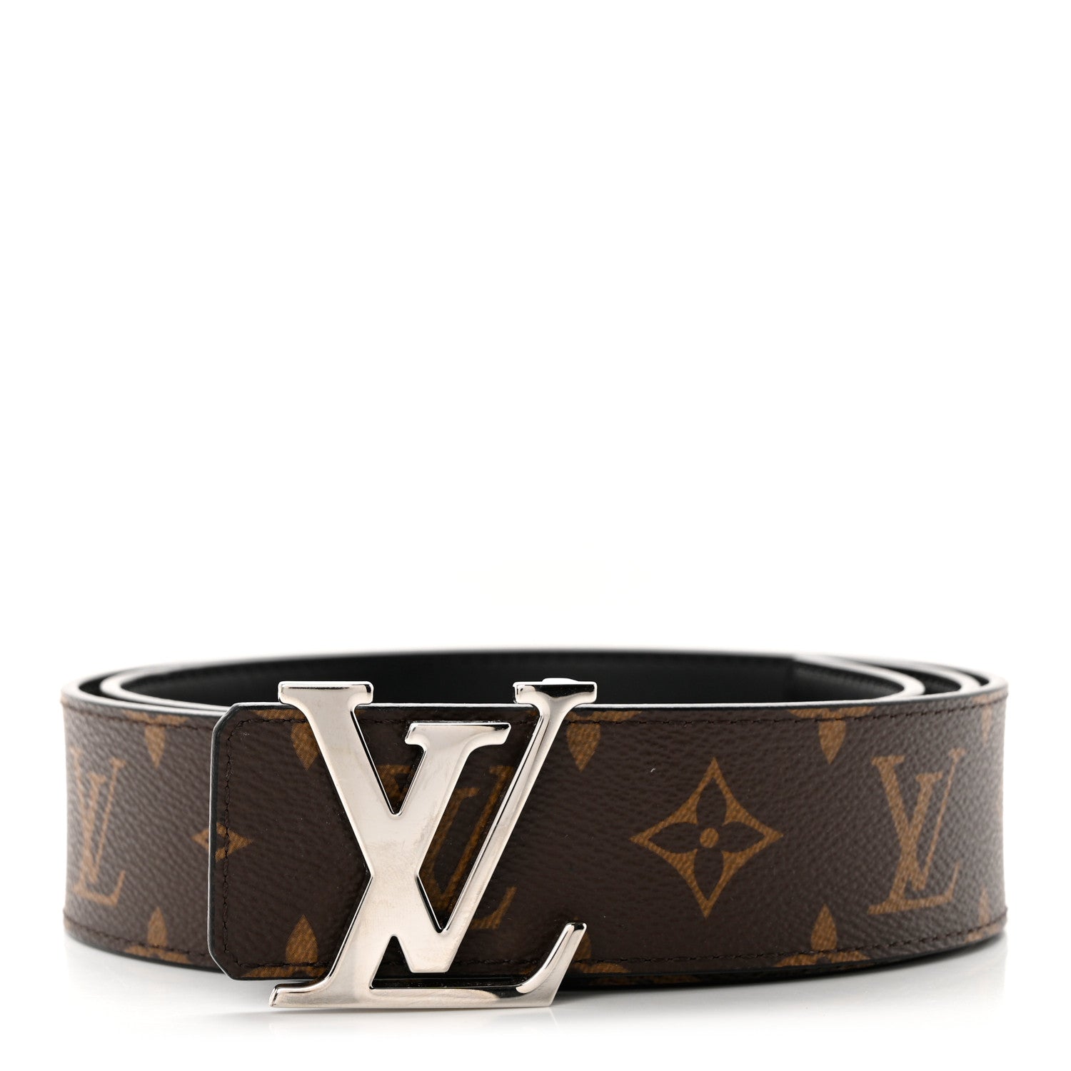 Louis Vuitton Calfskin Monogram 40mm LV Initiales Reversible Belt 95 38 Black 1 of 6