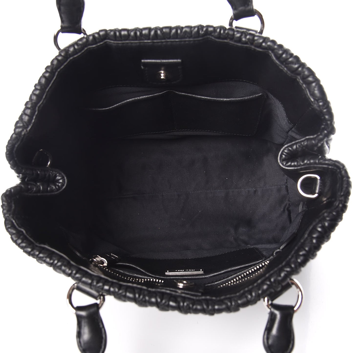 Nappa Matelasse Tote Black