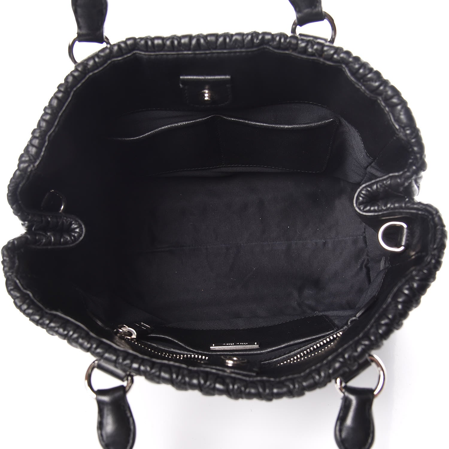 Miu Miu Nappa Matelasse Tote Black 5 of 12