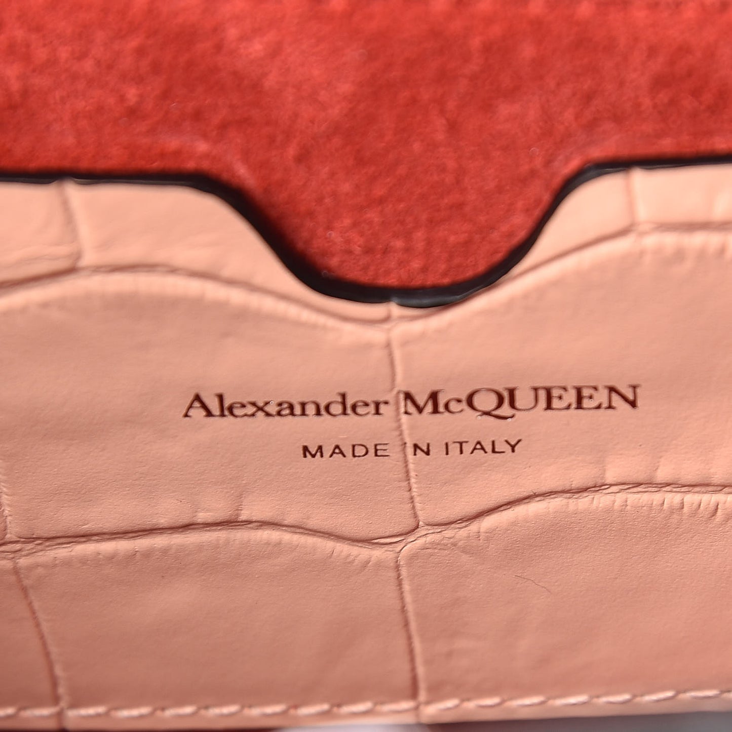 Calfskin Crocodile Embossed Knuckle Clutch Colurie Ivory