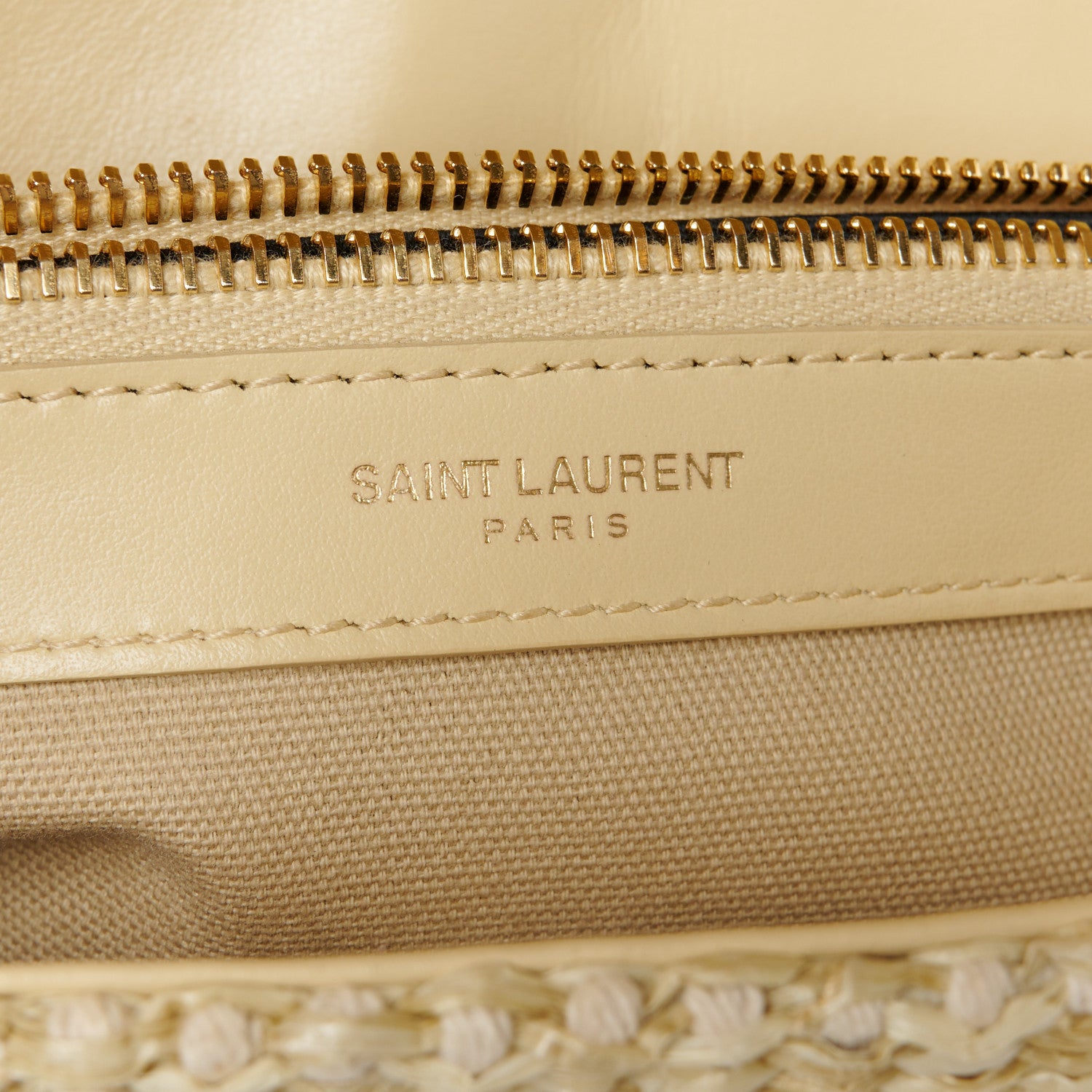 Saint Laurent Raffia Quilted Medium Loulou Chain Satchel Natural 7 of 13
