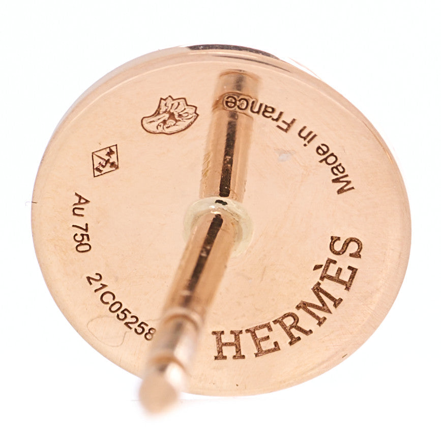 18K Rose Gold TPM Ex-Libris Stud Earrings