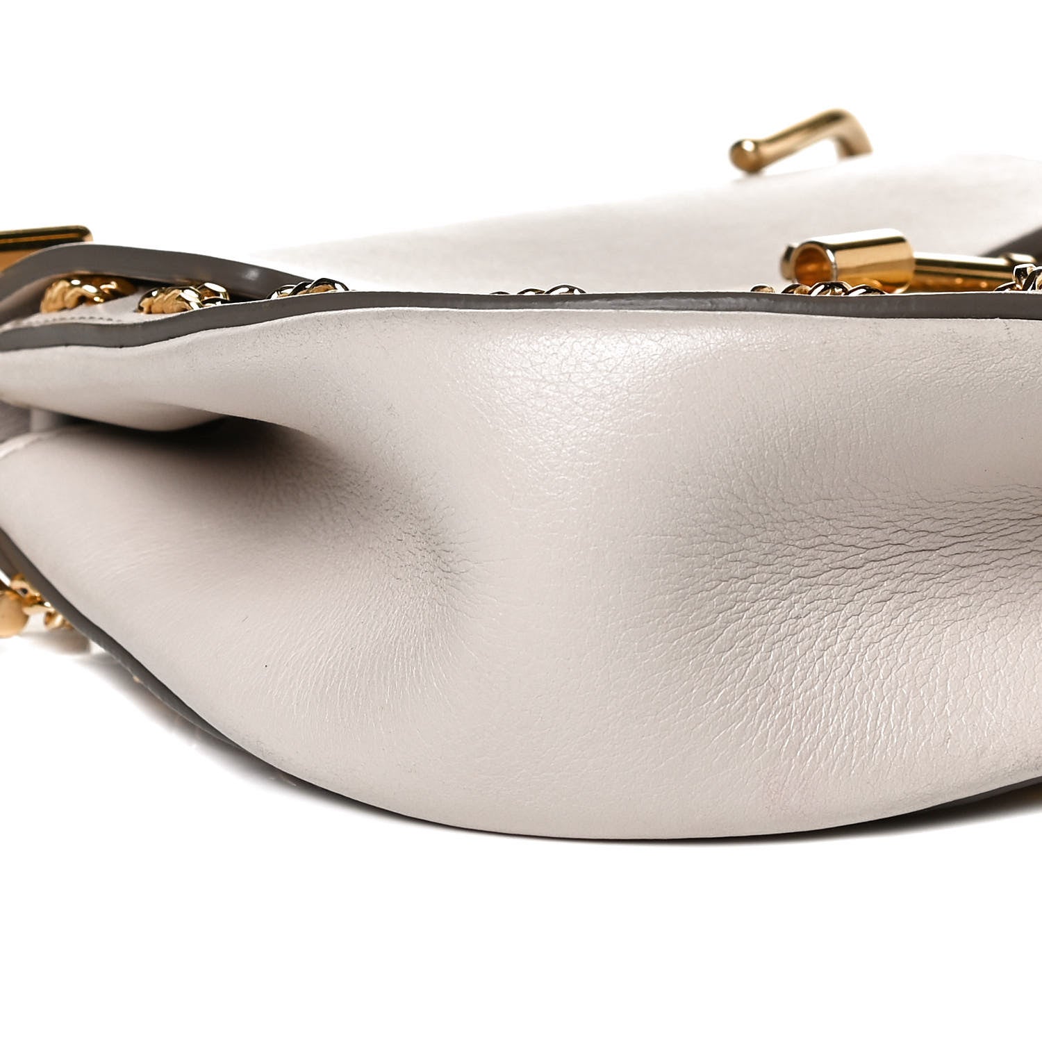 Chloe Calfskin Mini Drew Chain Shoulder Bag White 4 of 15