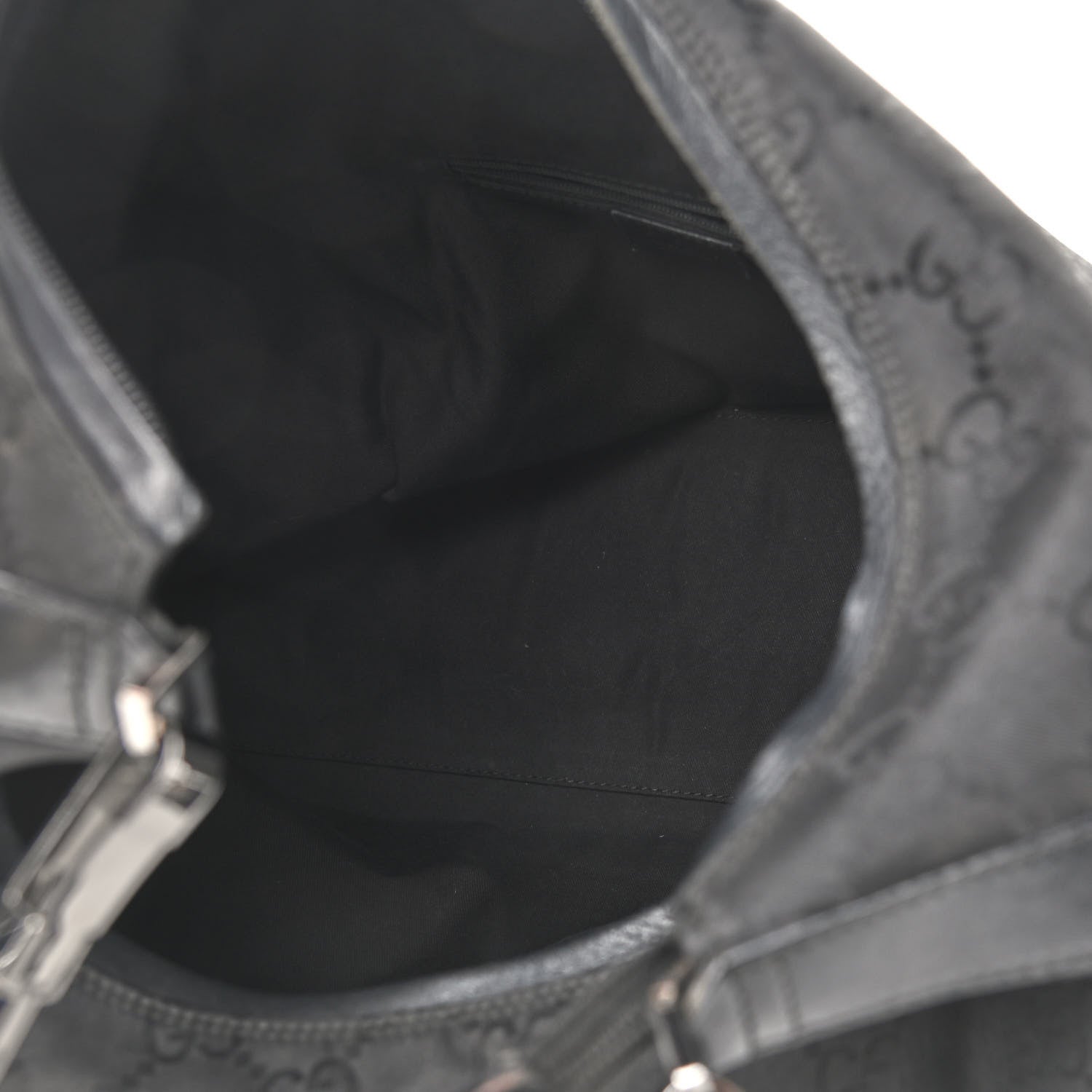Gucci Nylon Monogram Hobo Black 5 of 9