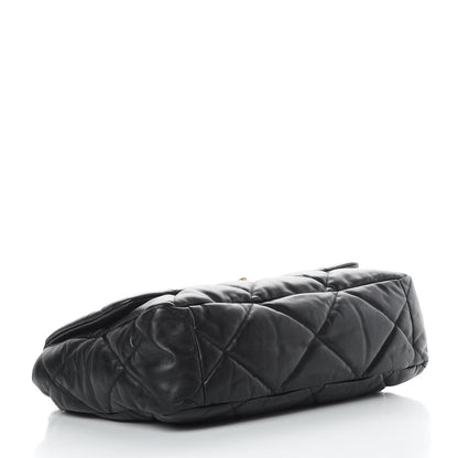 Chanel Goatskin Quilted Maxi 19 Flap Black 4 of 11