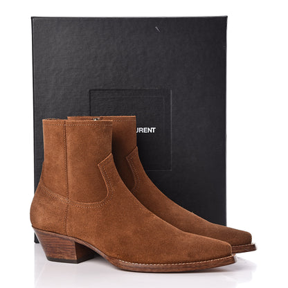 Saint Laurent Suede Lukas Ankle Boots 43 Nut 8 of 8