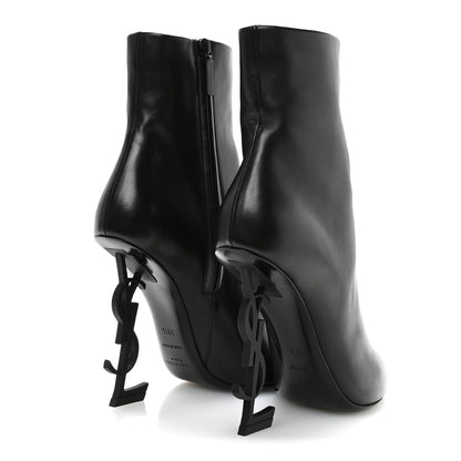 Saint Laurent Calfskin Opyum Ankle Boots 39.5 Black 5 of 9