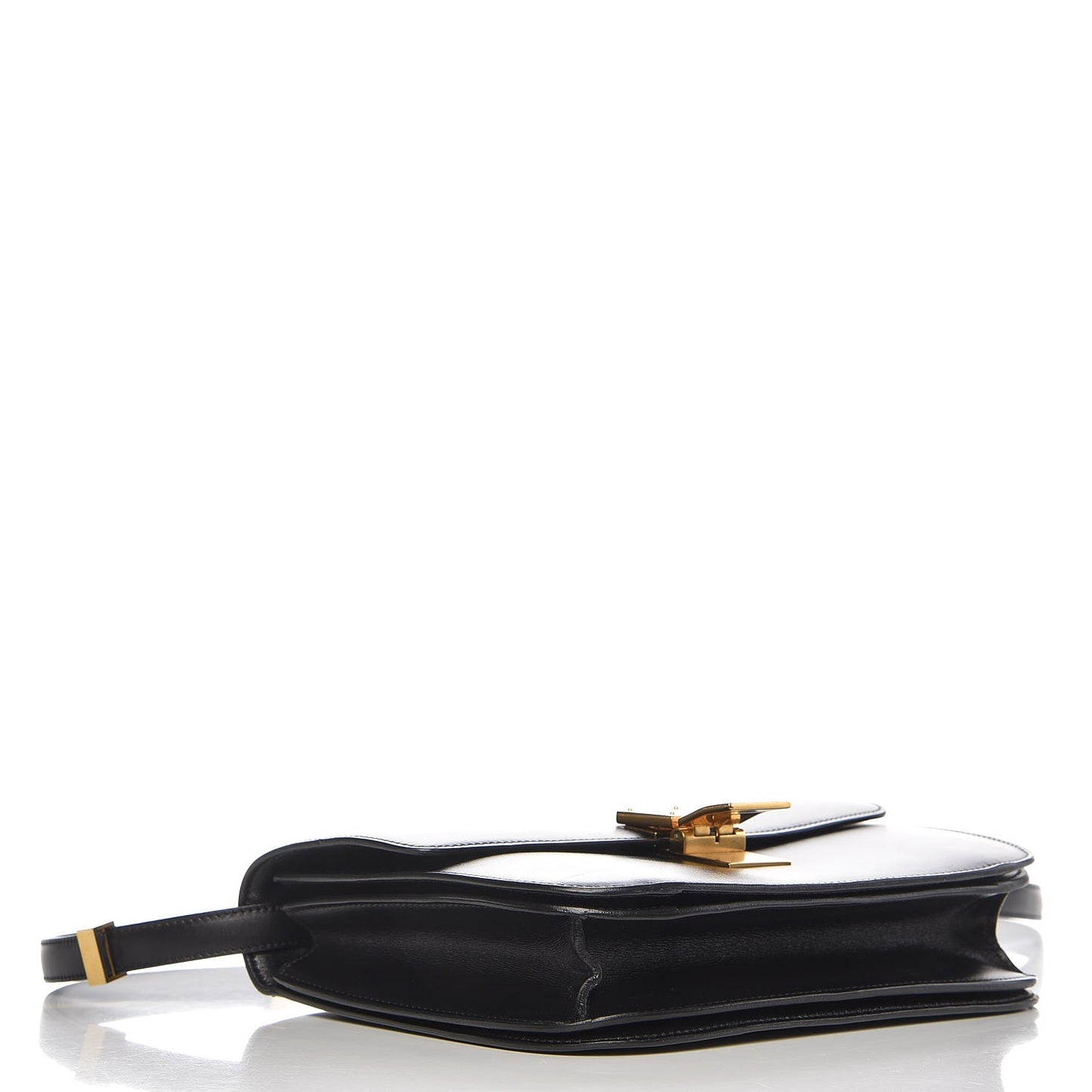 Box Calfskin Medium Classic Box Flap Bag Black