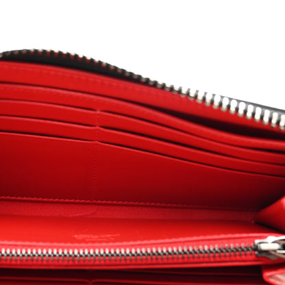 Christian Louboutin Calfskin Empire Panettone Spiked Zip Around Wallet Black 5 of 7