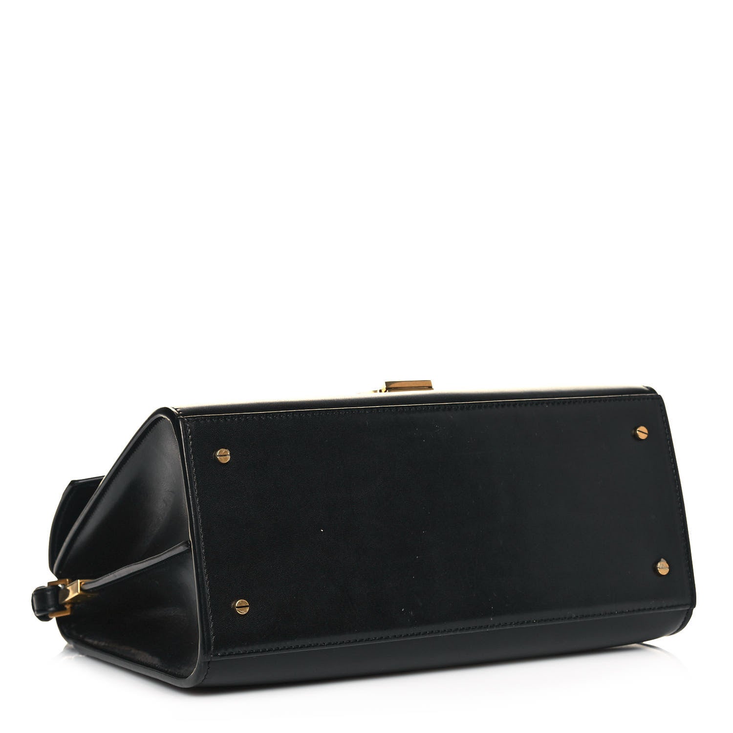 Saint Laurent Smooth Calfskin Medium Classic Monogram Cassandra Top Handle Black Rouge Legion 4 of 13