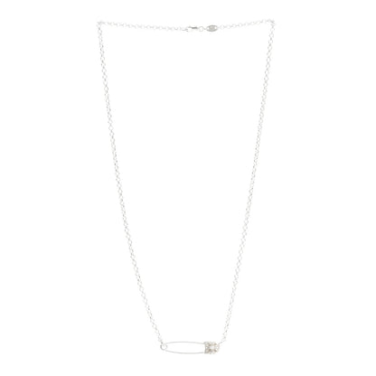 Chrome Hearts Sterling Silver Safety Pin Pendant Necklace 3 of 6