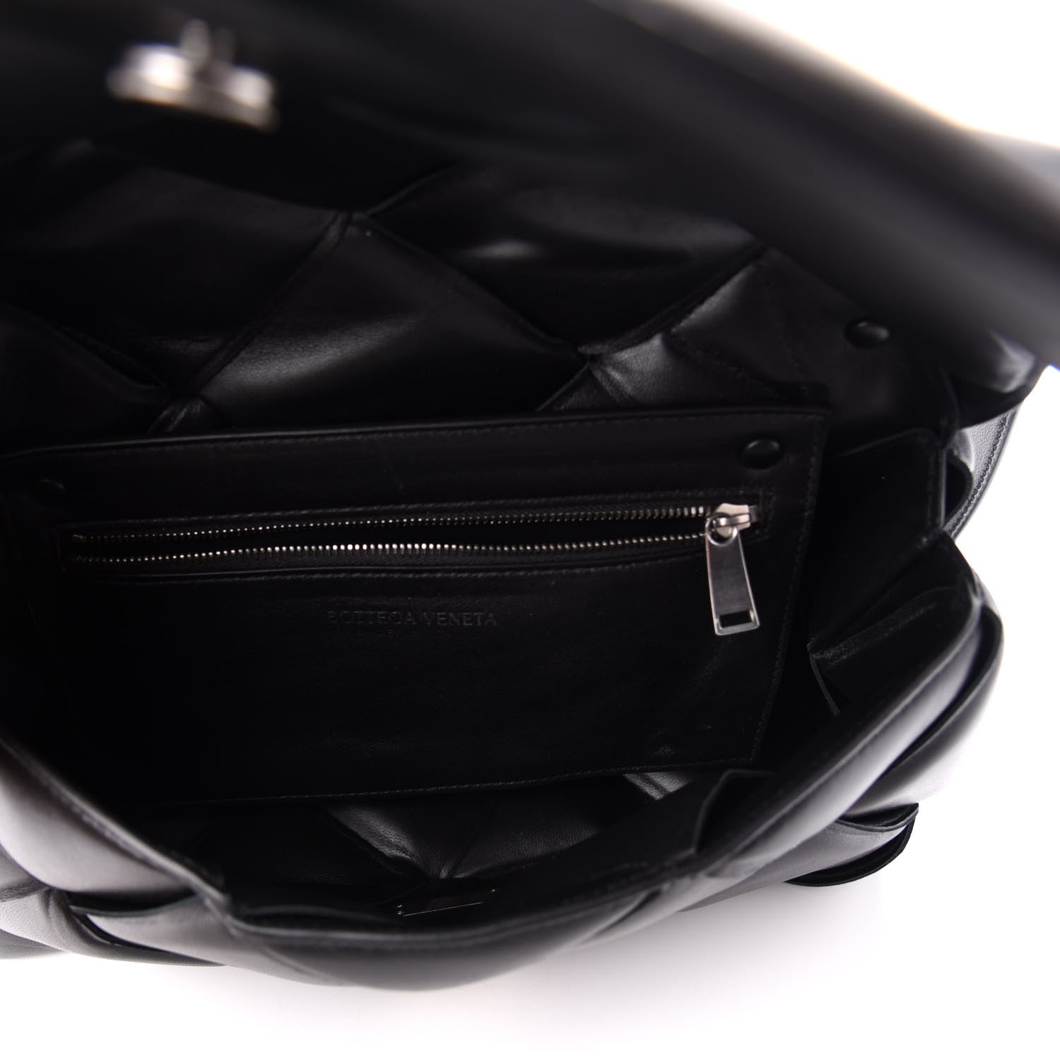Bottega Veneta Nappa Intreccio Padded Top Handle Shoulder Bag Black 5 of 11