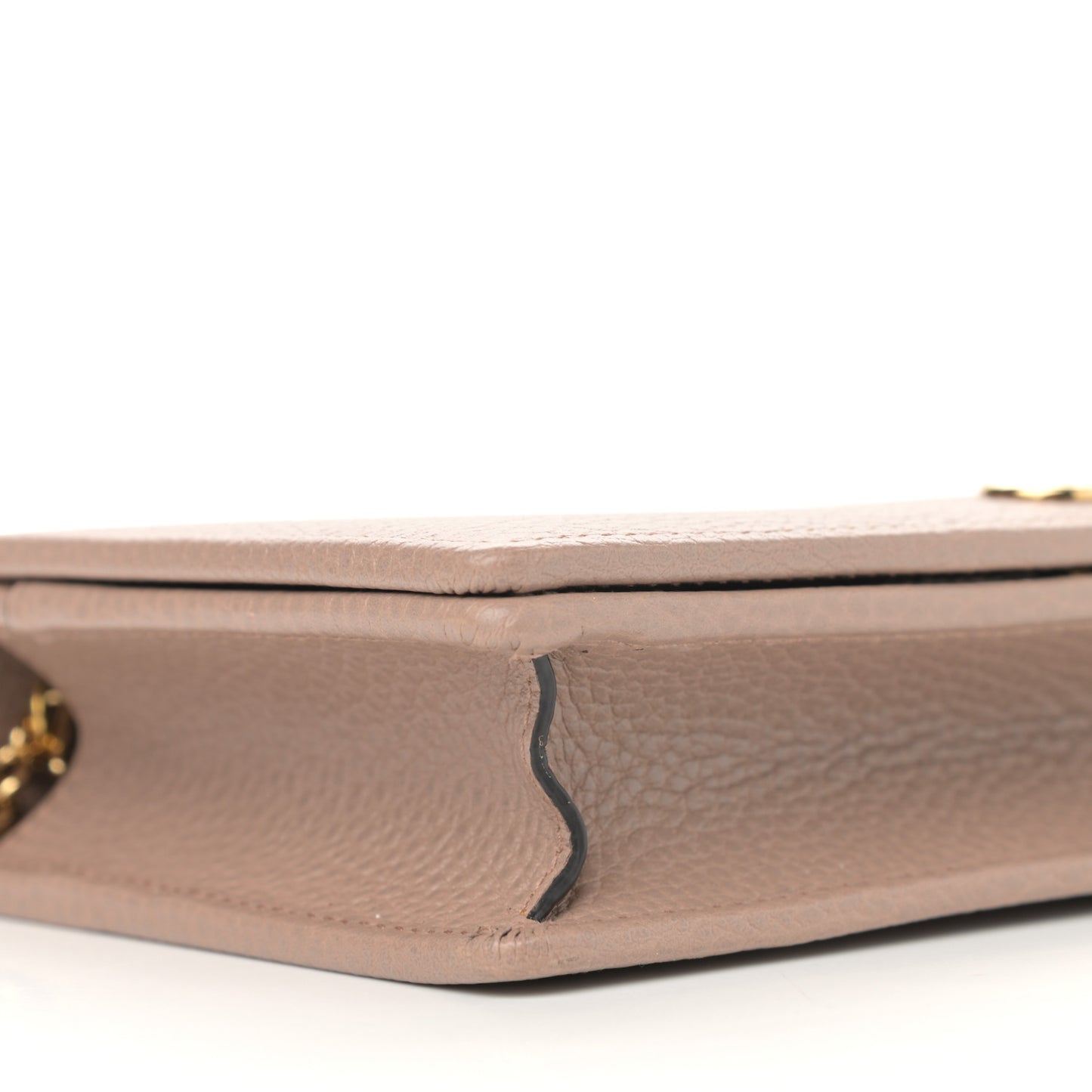 Calfskin Mini GG Marmont Chain Wallet Porcelain Rose