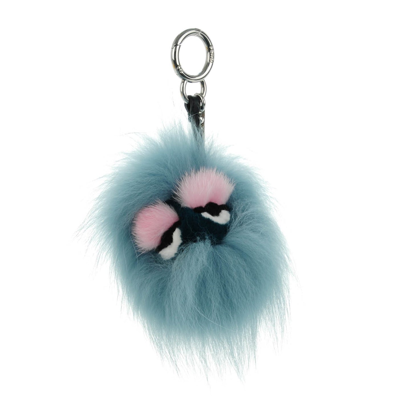 Fox Mink Rabbit Fur Vitello Flamingo Mini Monster Bag Bug Charm Lagoon Black Multicolor