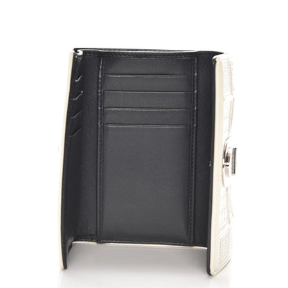 Christian Dior Metallic Patent Micro-Cannage Diorama Elancee Wallet Off White 6 of 7