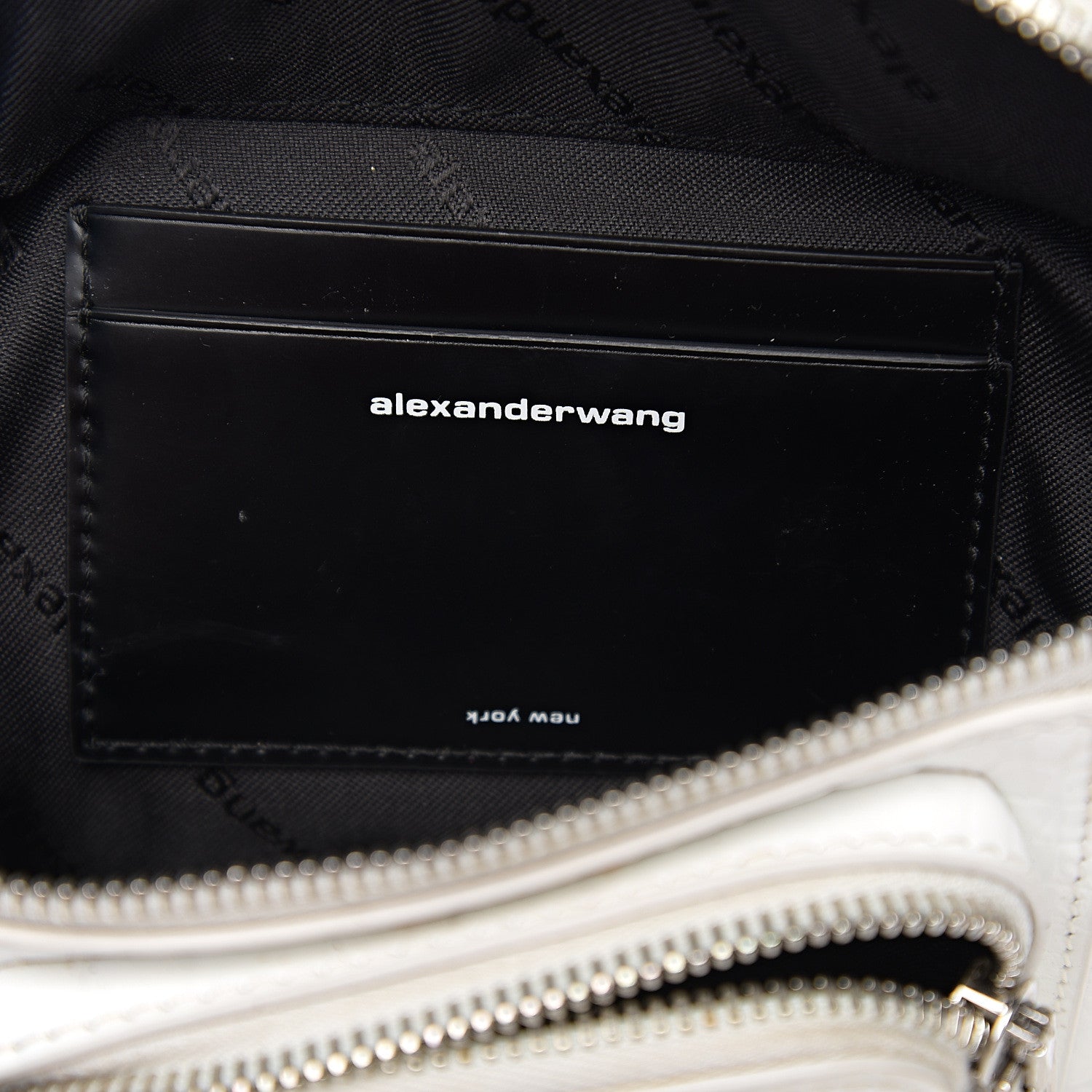 Alexander Wang Crocodile Embossed Patent Mini Top Handle Attica Belt Bag White 5 of 8