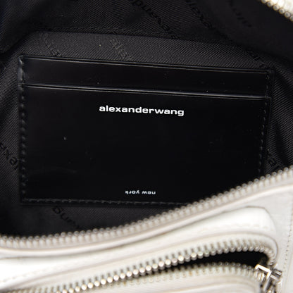 Alexander Wang Crocodile Embossed Patent Mini Top Handle Attica Belt Bag White 5 of 8