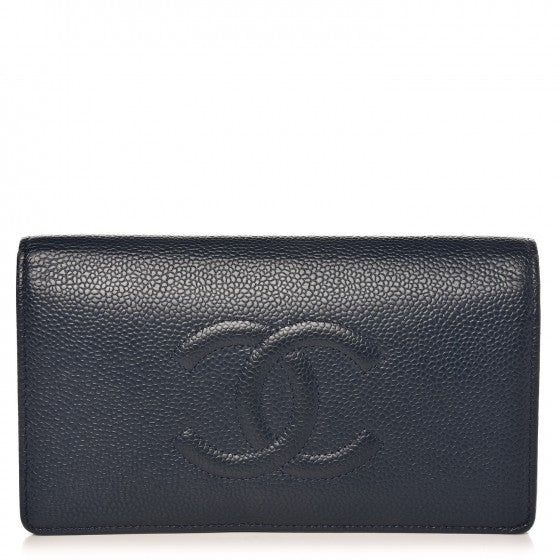 Caviar Timeless CC Yen Wallet Navy