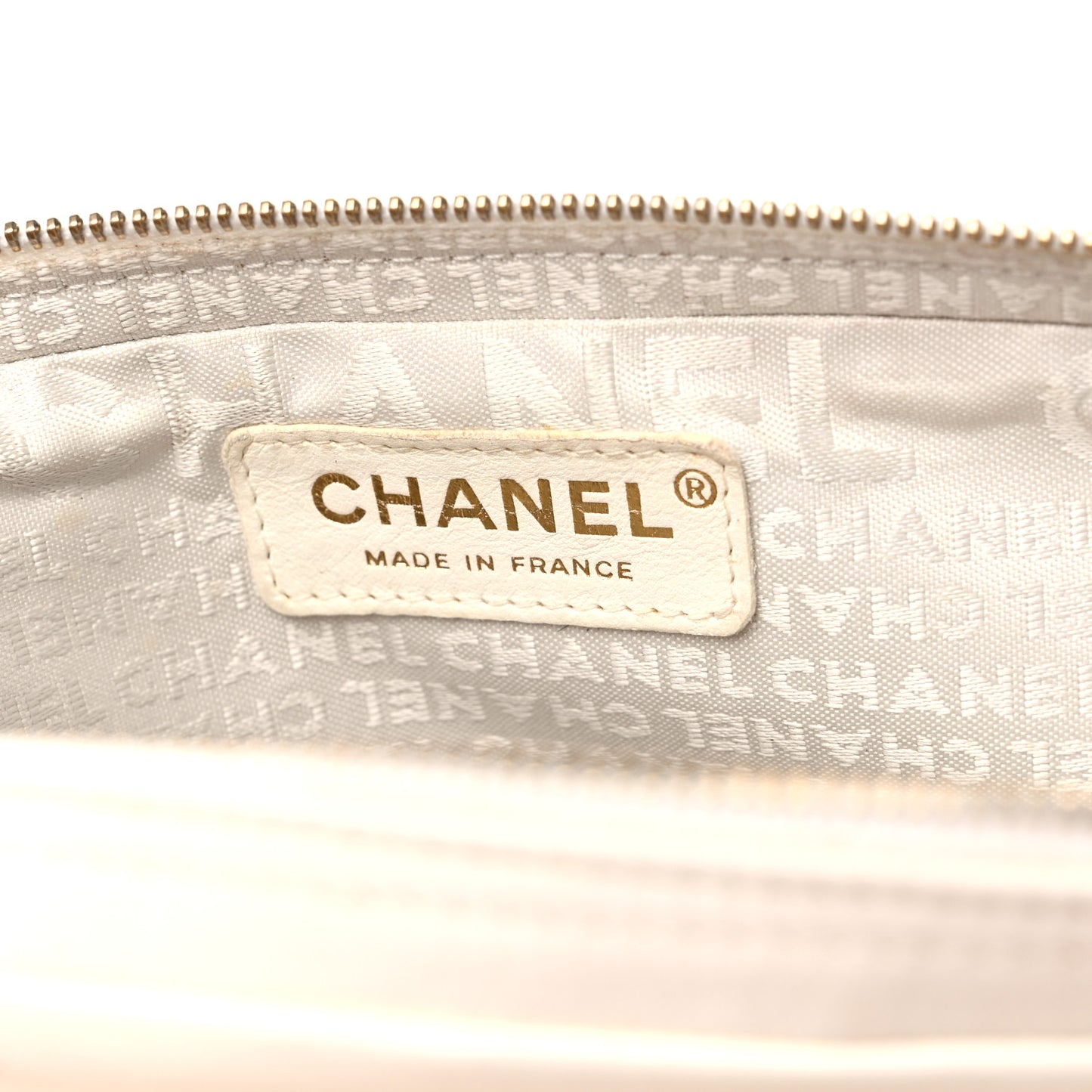 Lambskin Quilted Flower Patch Single Flap White