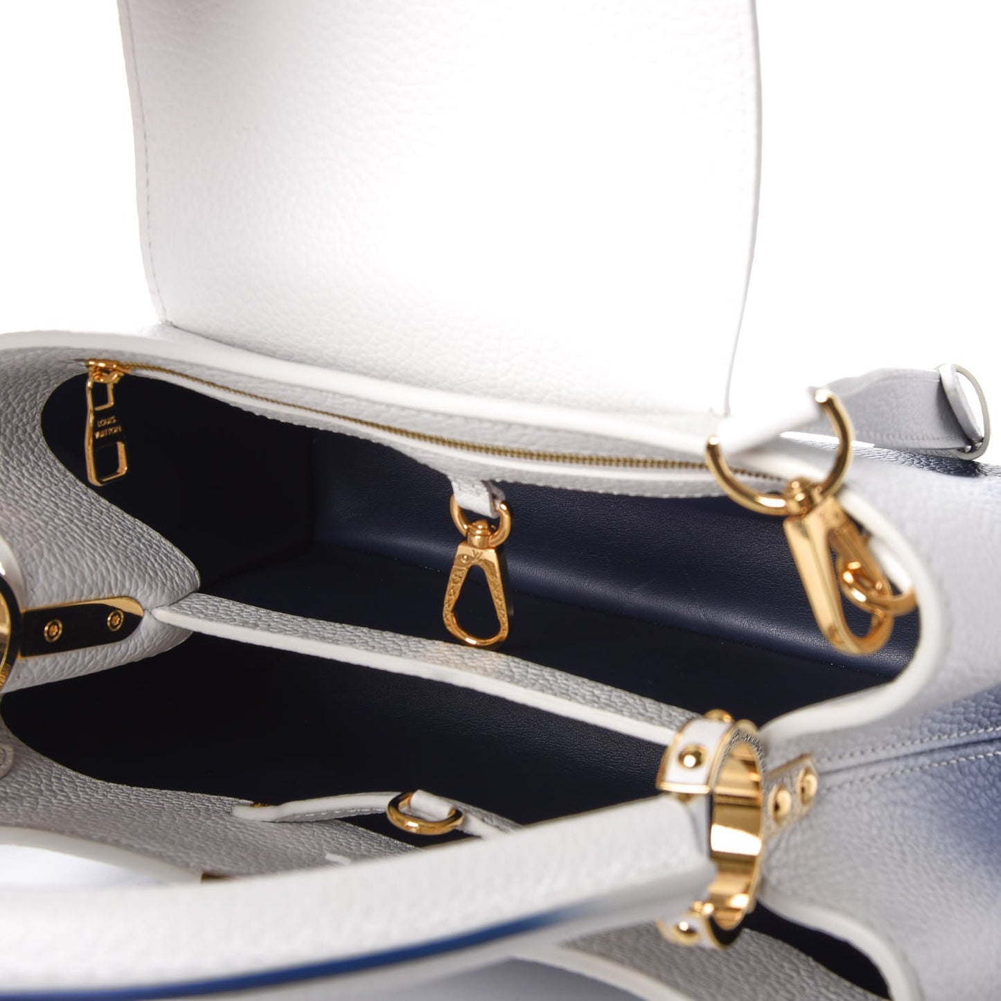 Taurillon Capucines PM Blue Marine