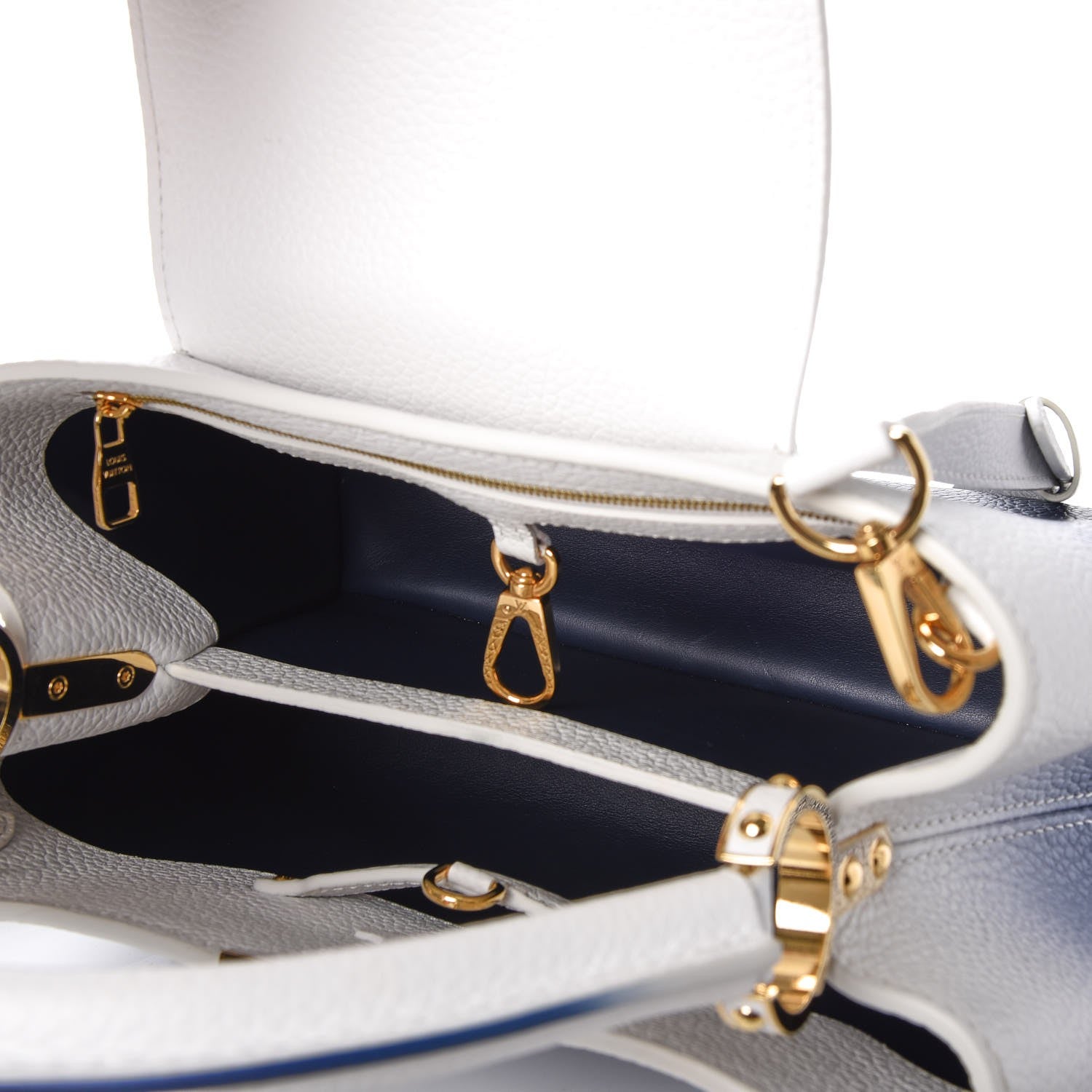 Louis Vuitton Taurillon Capucines PM Blue Marine 6 of 7