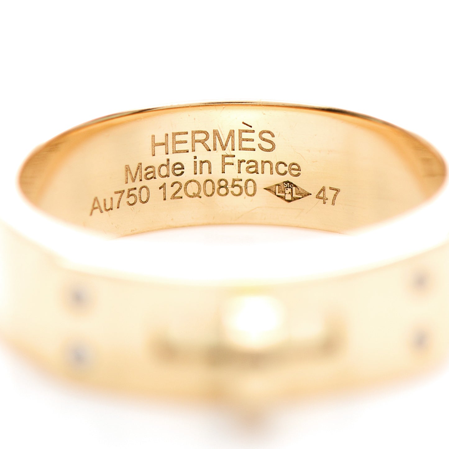 18K Yellow Gold Diamond PM Kelly Ring 47 4