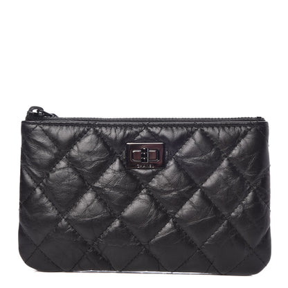 Chanel Aged Calfskin Quilted Small Reissue Cosmetic Case So Black 1 of 8