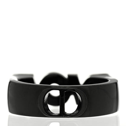 Christian Dior Metal Logo Ring S Black 3 of 4