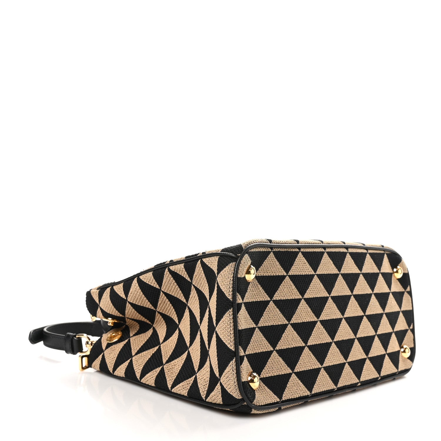 小物 PRADA SAFFIANO TRIANGOLO Prada Saffiano-leather triangle-logo Mini Bag | Black | FARFETCH