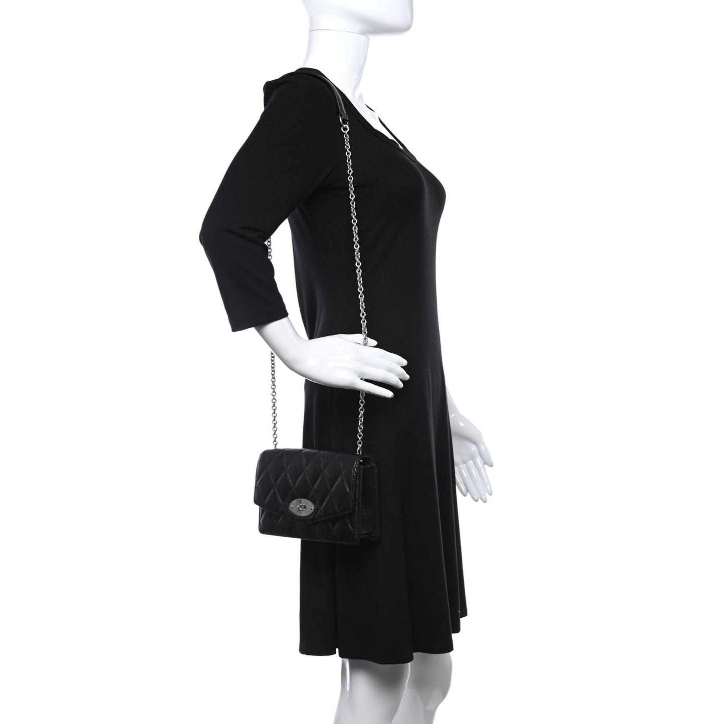 Small Quilted Classic Grain Calfskin Small Darley Black