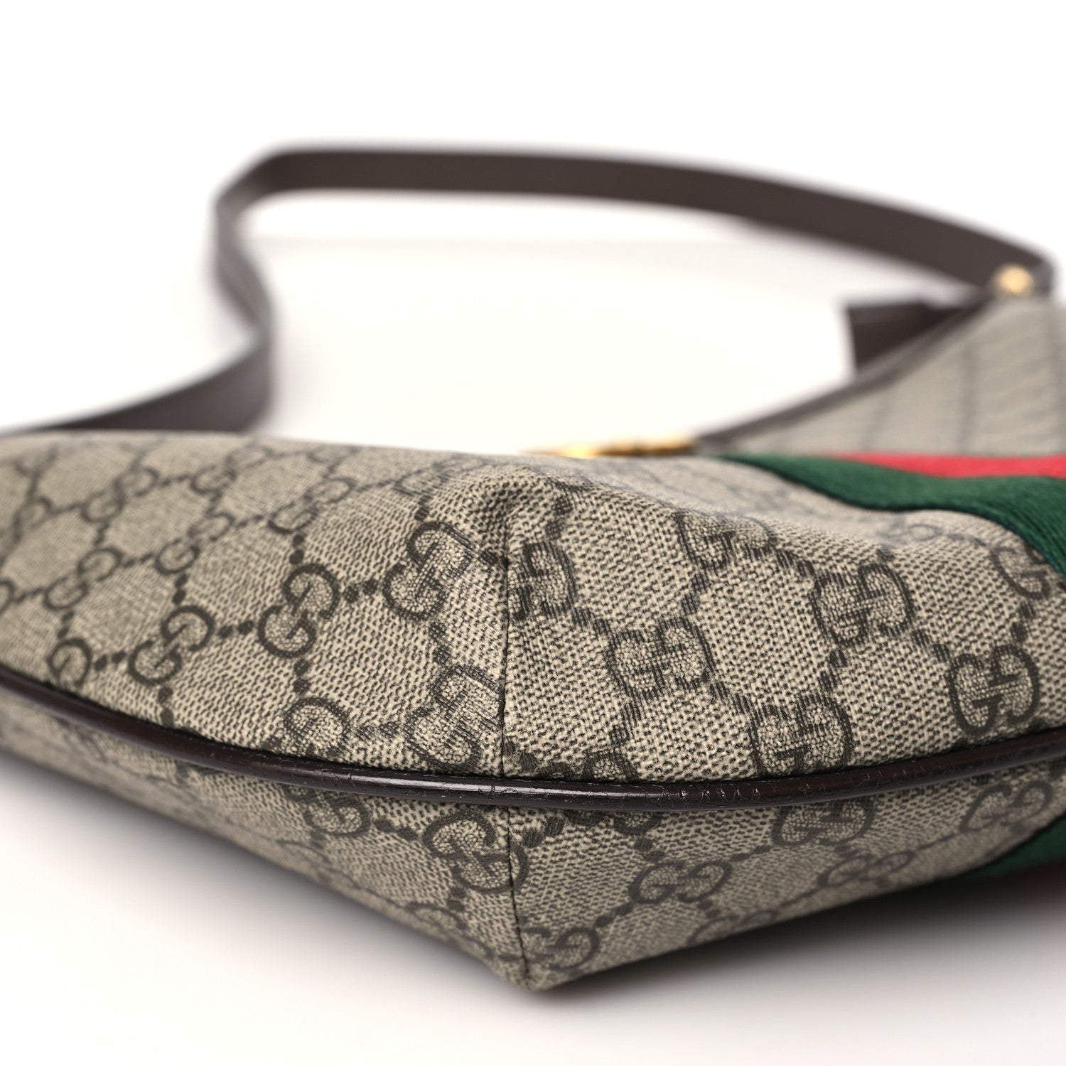 Gucci GG Supreme Monogram Web Small Ophidia Half Moon Hobo Brown 9 of 10