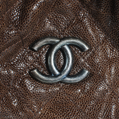 Chanel Caviar Elastic Shopper Tote Brown 5 of 9
