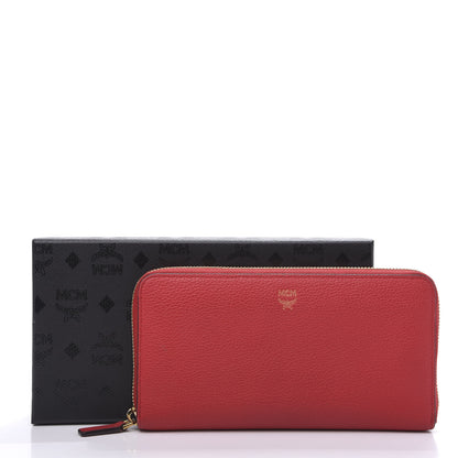 MCM Calfskin Fontanellas Park Avenue Milla Zip Around Wallet Ruby Red 10 of 10