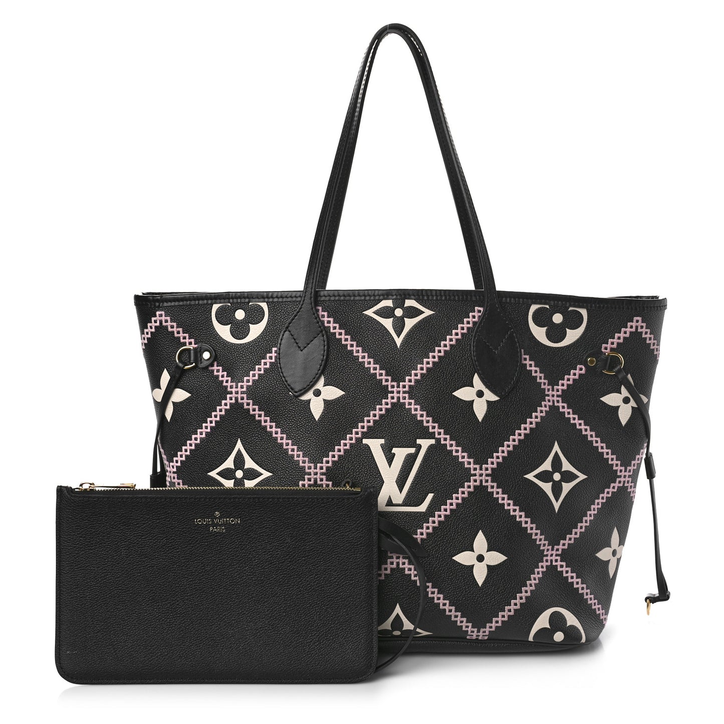 Empreinte Monogram Giant Broderies Neverfull MM Black