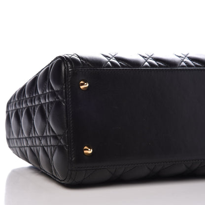 Christian Dior Lambskin Cannage Medium Lady Dior Black 6 of 10